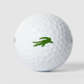Krokodil-Alligator Reptil Grünes Tier Golfball (Vorderseite)