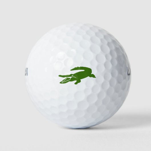 Krokodil-Alligator Reptil Grünes Tier Golfball (Vorderseite)