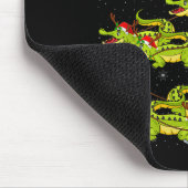 Krokodil Alligatoren Weihnachtsmann Schlitten Flie Mousepad (Ecke)
