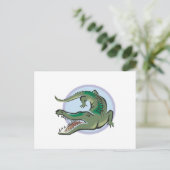 Krokodil-/Alligatorkreislaufdesign Postkarte (Stehend Vorderseite)