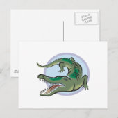 Krokodil-/Alligatorkreislaufdesign Postkarte (Vorne/Hinten)