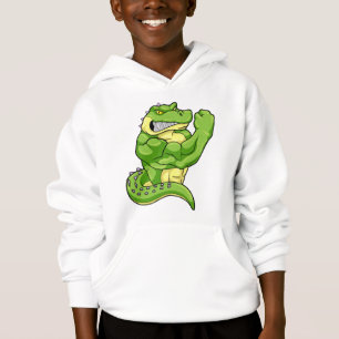 Krokodil als Bodybuilder & große Muskeln Hoodie