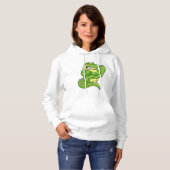 Krokodil als Bodybuilder & große Muskeln Hoodie (Vorne ganz)