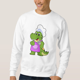 Krokodil als Koch mit Spatula Sweatshirt