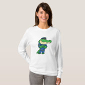 Krokodil als Polizeibeamter mit Polizeiuniform T-Shirt (Vorne ganz)