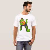 Krokodil am Cricket mit Cricket-Schläger T-Shirt (Vorne ganz)