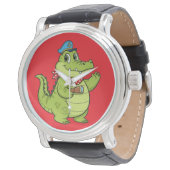 Krokodil Armbanduhr (Schrägansicht)