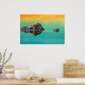 Krokodil auf dem Wasserplakat Poster (Küche)