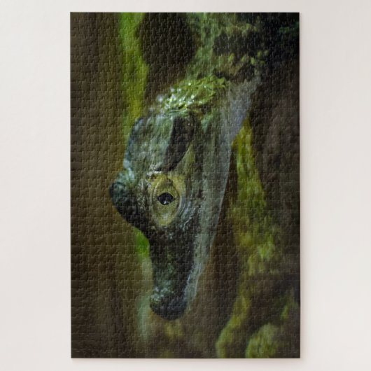 Krokodil-Baby Schwimmen im Wasser Puzzle (Vertikal)