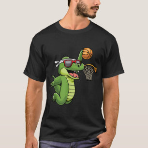 Krokodil Basketball Alligator Basketball T-Shirt