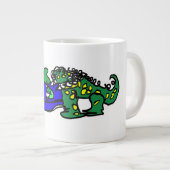 Krokodil-Beat Jumbo-Tasse (Vorderseite Rechts)