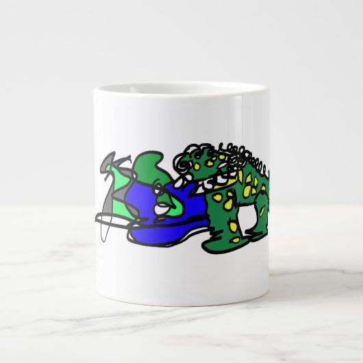 Krokodil-Beat Jumbo-Tasse (Vorderseite)