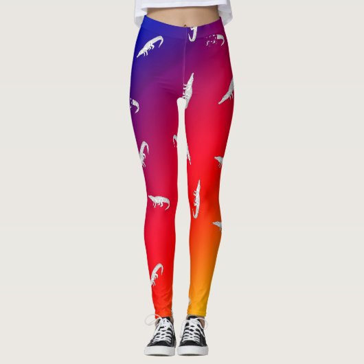 Krokodil bedruckte Leggings (Vorderseite)
