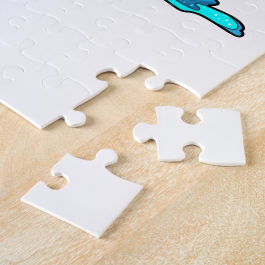 Krokodil beim Schwimmen im Wasser Puzzle (Seite)