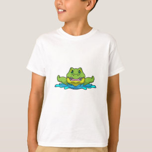 Krokodil beim Schwimmen im Wasser T-Shirt