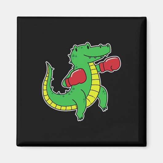 Krokodil Boxing Magnet (Vorne)
