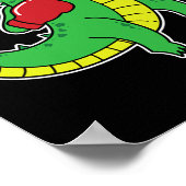 Krokodil Boxing Poster (Ecke)