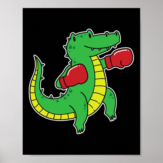 Krokodil Boxing Poster (Vorne)