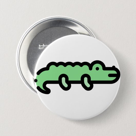 Krokodil Button (Vorne & Hinten)