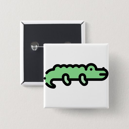 Krokodil Button (Vorne & Hinten)