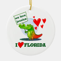 Krokodil-Cartoon in Liebe florida
