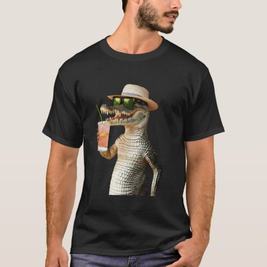 Krokodil-Cocktail T-Shirt (Vorderseite)