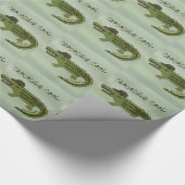 Krokodil cool geschenkpapier (Ecke)