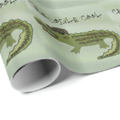 Krokodil cool geschenkpapier (Rolleneckpunkt)