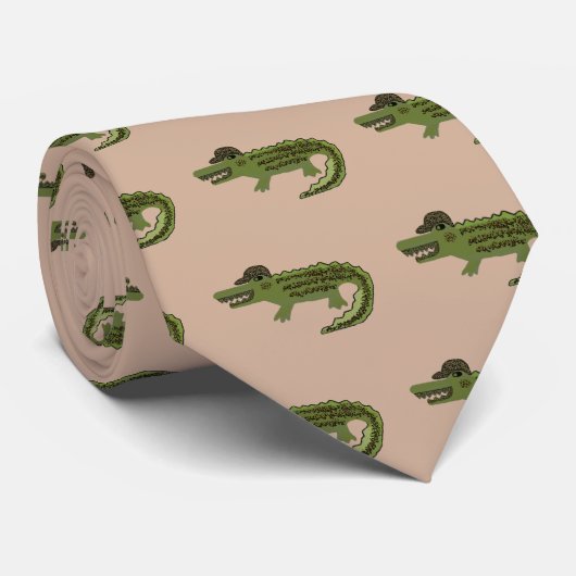 Krokodil cool krawatte (Gerollt)