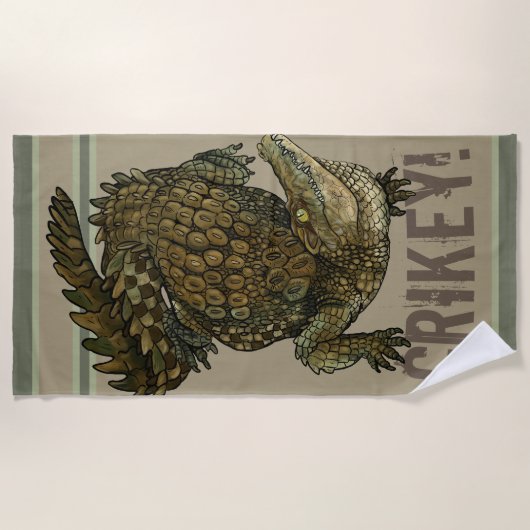 Krokodil Crikey! Strandtuch (Vorderseite)