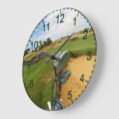 Krokodil, der einen Golfball fängt, Wall Clock Große Wanduhr (Winkel)