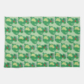 Krokodil-Design mit beliebigem Hintergrundfarbe Geschirrtuch (Horizontal)