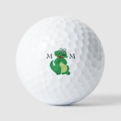 Krokodil Design Monogramm Golfball (Vorderseite)