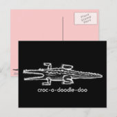 Krokodil-Doodle-doo Postkarte (Vorne/Hinten)