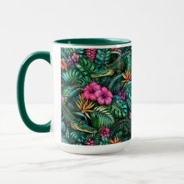 Krokodil-Dschungel-Träume Nahtloses Oberflächenmus Tasse