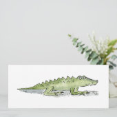 Krokodil Einladung (Stehend Vorderseite)