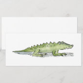 Krokodil Einladung (Vorne/Hinten)
