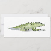Krokodil Einladung (Vorderseite)