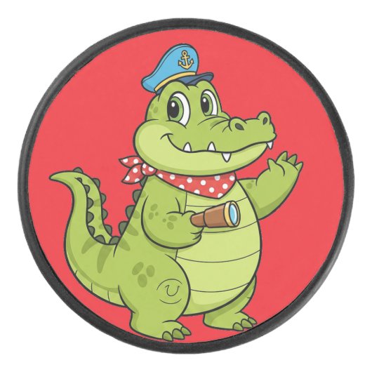 Krokodil Eishockey Puck (Vorderseite)
