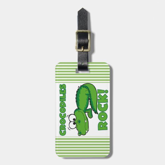 Krokodil-Felsen Gepäckanhänger (Vorderseite vertikal)