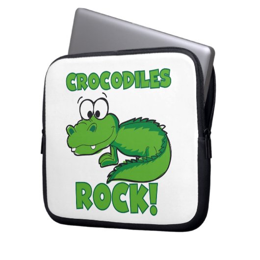 Krokodil-Felsen Laptopschutzhülle (Vorderseite Links)