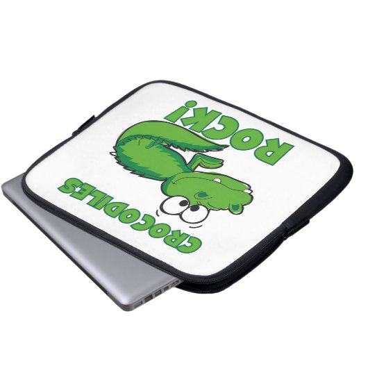 Krokodil-Felsen Laptopschutzhülle (Vorne Knopf)