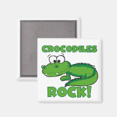 Krokodil-Felsen Magnet (Vorderseite/Rückseite)