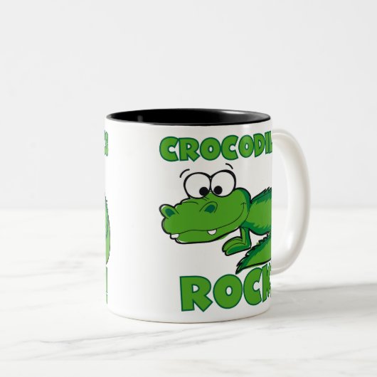 Krokodil-Felsen Zweifarbige Tasse (VorderseiteRechts)