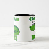 Krokodil-Felsen Zweifarbige Tasse (Mittel)