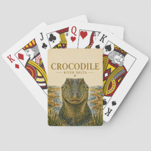 Krokodil Flussdelta Wildtiere Spielkarten