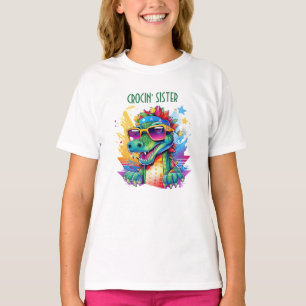 Krokodil Geburtstag Schwester Bruder Cousin passen T-Shirt