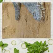 Krokodil Geschirrtuch (Gefaltet)