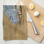 Krokodil Geschirrtuch (Viertel Falte)