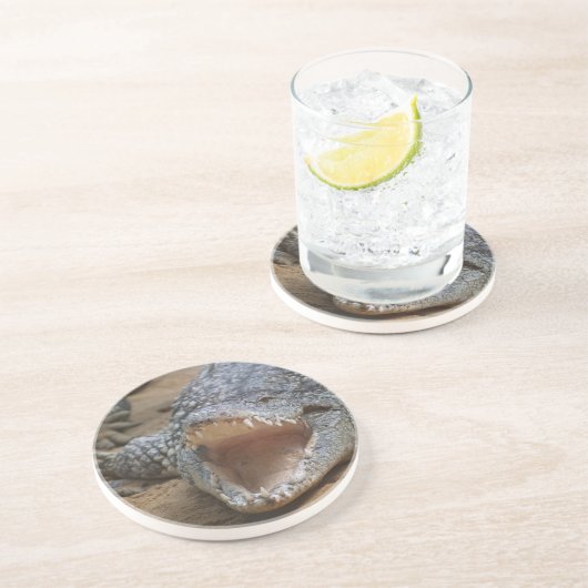 Krokodil Getränkeuntersetzer (Seite)